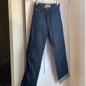 Naked and famous raw denim jeans